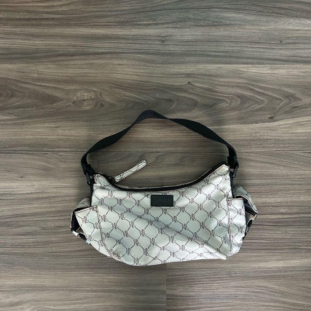 Polo by Ralph Lauren White and Black Shoulder Bag